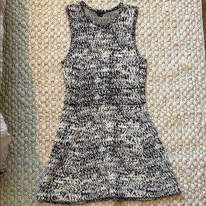 Theory Thick Cotton Black and White Women's Dress